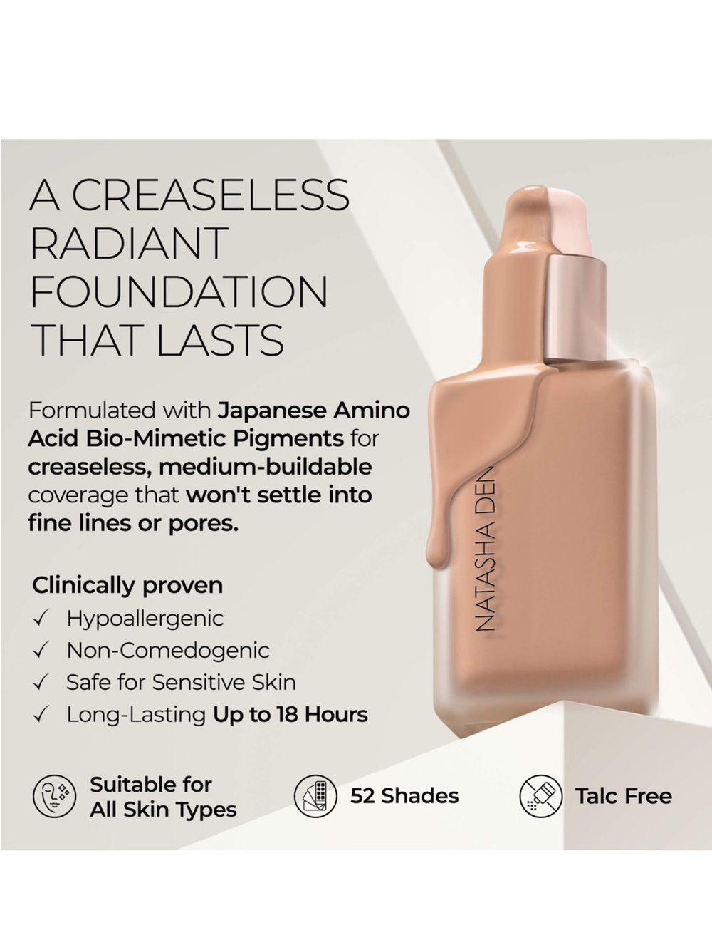 Natasha Denona HY-GLAM hydrating and blurring serum foundation in shade N4 - Picture 6 of 8